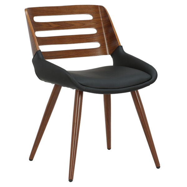 Chair Brody pakoworld black pu- walnut leg 106-000035