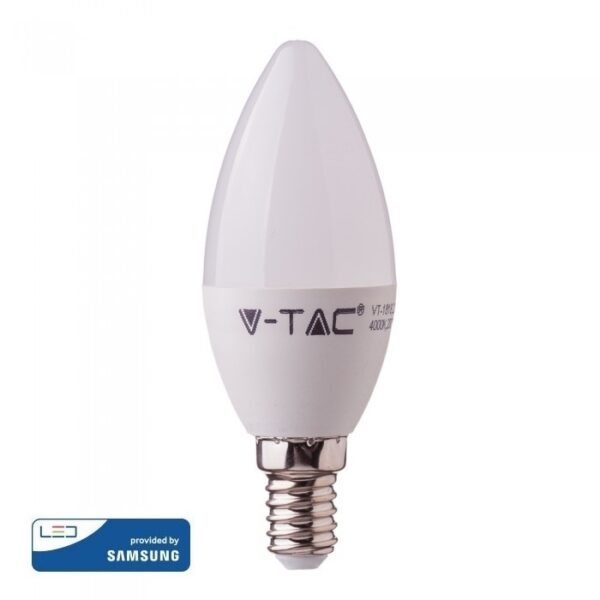 LED Λάμπα E14 7W Κεράκι V-TAC PRO Samsung Chip 200° 600lm 6400K  – 113