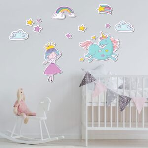 Unicorns Princess αυτοκόλλητα με μήνυμα τοίχου M Ango – 11113