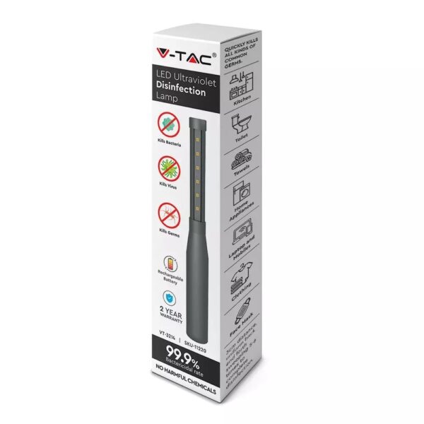 Φορητό Φωτιστικό Μικροβιοκτόνο UV 14W 5V V-TAC – 11220