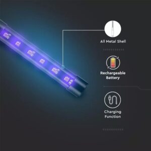 Φορητό Φωτιστικό Μικροβιοκτόνο UV 14W 5V V-TAC – 11220