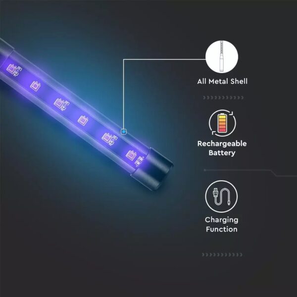 Φορητό Φωτιστικό Μικροβιοκτόνο UV 14W 5V V-TAC – 11220