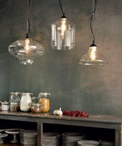IDEAL LUX Κρεμαστό Φωτιστικό BISTRO 1xE27 Διαφανές  – 112305