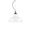 IDEAL LUX Κρεμαστό Φωτιστικό BISTRO 1xE27 Διάφανο Γυαλί – 112336
