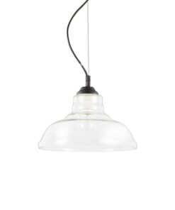 IDEAL LUX Κρεμαστό Φωτιστικό BISTRO 1xE27 Διάφανο Γυαλί – 112336