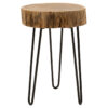 Side table Tripp I pakoworld solid wood table 6.5-7cm walnut-legs black 32x30x47cm 113-000028