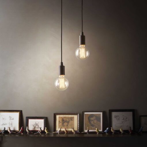 IDEAL LUX Κρεμαστό Φωτιστικό EDISON 1xE27 Μαύρου Χρώματος – 113319