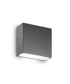 IDEAL LUX Επιτοίχιο Φωτιστικό Βεράντας TETRIS-1 1xG9 IP44 Χρώματος Ανθρακί – 113753