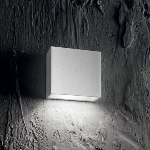 IDEAL LUX Επιτοίχιο Φωτιστικό Εξωτερικού Χώρου TETRIS-1 1xG9 IP44 Λευκού Χρώματος – 114293