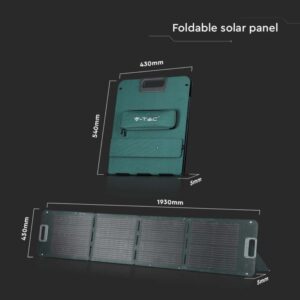 2*120W Foldable Solar Panel For Portable Power Station V-TAC – 11565