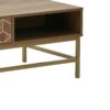 Τραπέζι σαλονιού Brilo Inart καφέ-χρυσό ξύλο 101x59x43εκ 115-003188