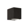 IDEAL LUX Φωτιστικό Τοίχου UP IP44 1xG9 Μαύρου Χρώματος – 115313