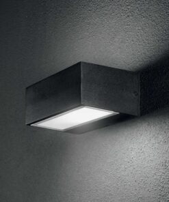 IDEAL LUX Επιτοίχιο Φωτιστικό TWIN 1xG9 IP44 Γκρι Χρώματος – 326979
