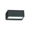 IDEAL LUX Φωτιστικό Τοίχου TWIN 1xG9 IP44 Μαύρου Χρώματος – 115375