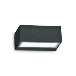 IDEAL LUX Φωτιστικό Τοίχου TWIN 1xG9 IP44 Μαύρου Χρώματος – 115375