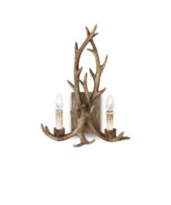 IDEAL LUX Απλίκα Τοίχου CHALET 2xE14 Χρώματος Ξύλου- 115511
