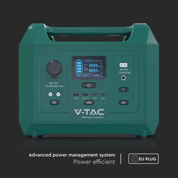 600W Output Portable Power Station EU Socket  V-TAC – 11626