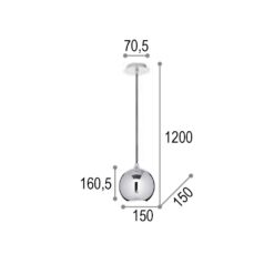IDEAL LUX MR JACK SP1 BIG CROMO – 116464