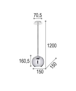 IDEAL LUX MR JACK SP1 BIG CROMO – 116464