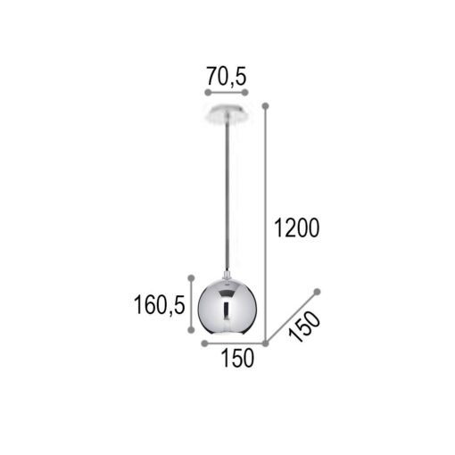 IDEAL LUX MR JACK SP1 BIG CROMO – 116464