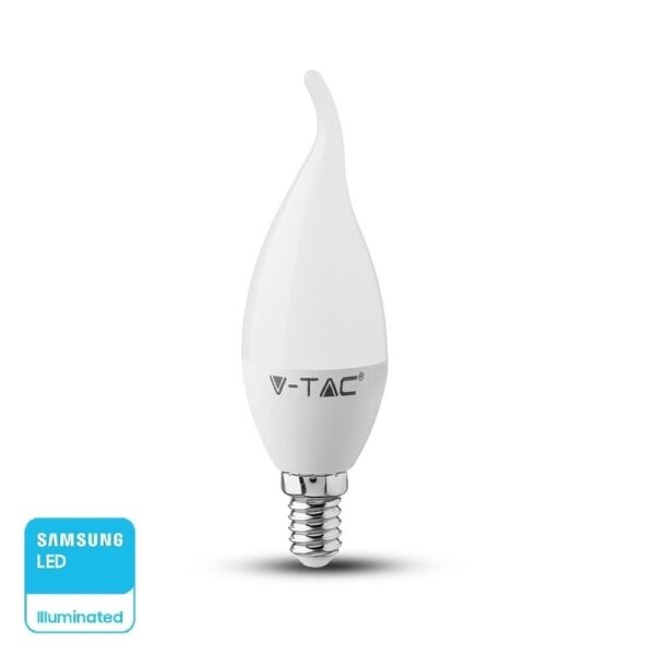 LED Λάμπα E14 Φλόγα 5.5W V-TAC PRO Samsung Chip 200° 470lm Ψυχρό 6400K - 119