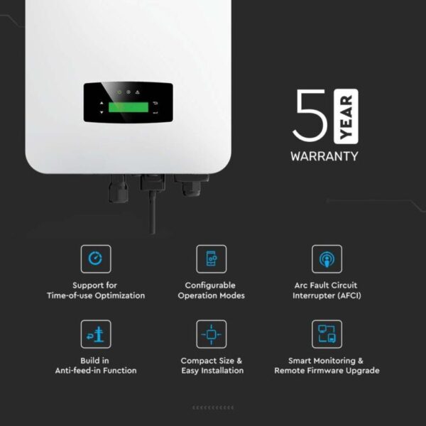 5kW On/Off Grid Hybrid Solar Inverter Single Phase CT , Smart Meter And Accessories Included Warranty 5+5YRS Optional  V-TAC – 11819
