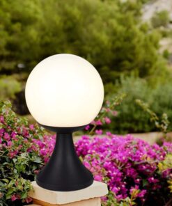 Επιδαπέδιο αδιάβροχο φωτιστικό 1xE27 με μαύρο και opal σώμα V-TAC – 11826