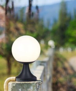 Επιδαπέδιο αδιάβροχο φωτιστικό 1xE27 με μαύρο και opal σώμα V-TAC – 11826