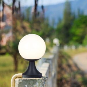 Επιδαπέδιο αδιάβροχο φωτιστικό 1xE27 με μαύρο και opal σώμα V-TAC – 11826