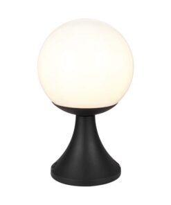 Επιδαπέδιο αδιάβροχο φωτιστικό 1xE27 με μαύρο και opal σώμα V-TAC – 11826