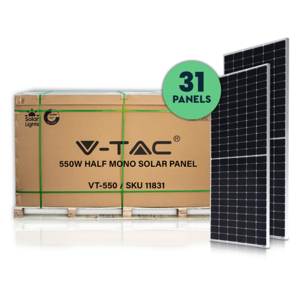 550W Mono Solar Panel 2279*1134*35MM Order Only Pallet  V-TAC - 11831