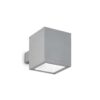 IDEAL LUX Φωτιστικό Τοίχου Βεράντας SNIF 1xG9 IP44 Γκρι Χρώματος – 118666