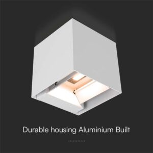 Επιτοίχιο Φωτιστικό Βεράντας COB LED 9W 3000K IP65 Ηλιακό Αισθητήρα Κίνησης PIR Λευκού Χρώματος V-TAC – 11886VT