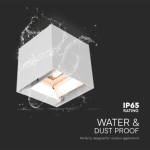 Επιτοίχιο Φωτιστικό Βεράντας COB LED 9W 3000K IP65 Ηλιακό Αισθητήρα Κίνησης PIR Λευκού Χρώματος V-TAC – 11886VT