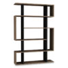 Bookcase MITO pakoworld in anthracite-natural colour 108,5×25,5x161cm 119-000660