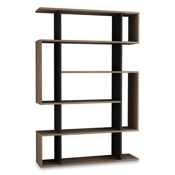 Bookcase MITO pakoworld in anthracite-natural colour 108,5x25,5x161cm 119-000660