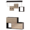 Entrance furniture-shoe cabinet HOLDON pakoworld in anthracite-natural colour with a capacity of 12 pairs 120×38.3×87.5cm 119-000667