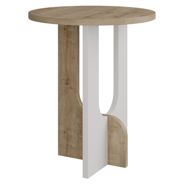 Side table Luna pakoworld natural-white D40x47cm 119-001161