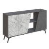 Buffet Hana pakoworld grey antique-white marble 150×35.5x82cm 119-001175