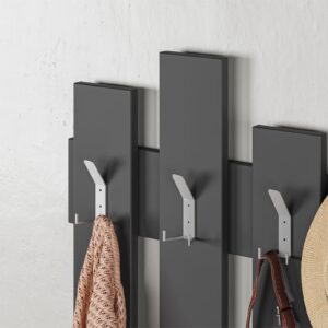 Κρεμάστρα Wave pakoworld ανθρακί μελαμίνης 64x4x81εκ 119-001183