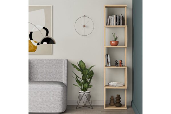 Βιβλιοθήκη – στήλη Piri pakoworld oak μελαμίνης 35x30x161εκ 119-001185