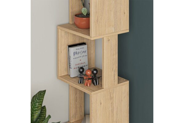 Βιβλιοθήκη – στήλη Piri pakoworld oak μελαμίνης 35x30x161εκ 119-001185