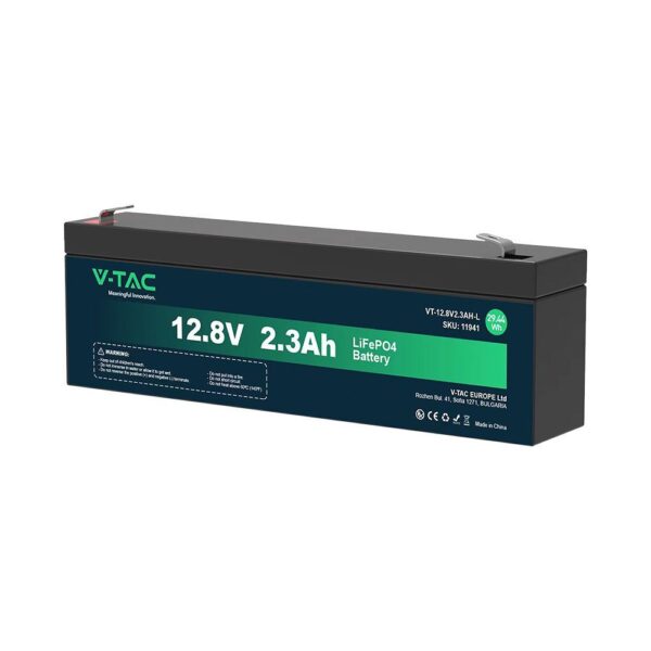 Μπαταρία Λιθίου 12.8V 2.3Ah 178x35x60mm  V-TAC – 11941