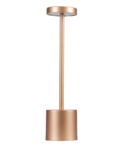 GloboStar® JOJO 76522 Μοντέρνο Επιτραπέζιο Φωτιστικό Πορτατίφ LED 1.5W 105lm 120° DC 5V Επαναφορτιζόμενο με Μπαταρία Li-ion 1800mAh – Διακόπτη Αφής με 3 Εναλλαγές Φωτισμού CCT Θερμό – Φυσικό – Ψυχρό 1500K – 4500K – 6000K Dimmable – D8 x H34cm – Χάλκινο