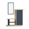 Entrance furniture with mirror Ceel pakoworld in white-walnut color 80×29.5x90cm 120-000006