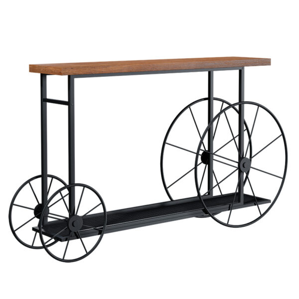 Console Bike pakoworld in black-walnut color 148x28x85cm 120-000051