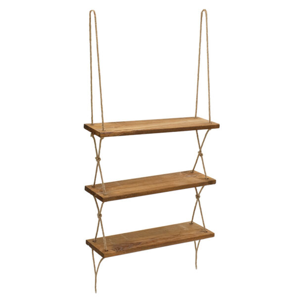 Wall shelf unit Anaba pakoworld walnut 48,5x12x103cm 120-000054