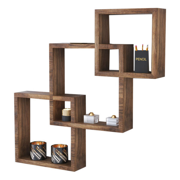 Wall shelf unit Maas pakoworld walnut 33x8,5x33cm 120-000060