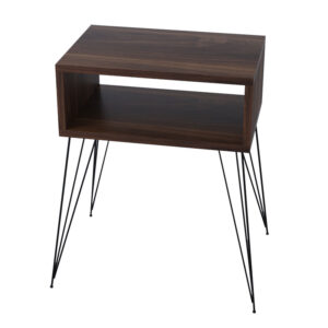 Nightstand Naida pakoworld walnut-black 45x30x59cm 120-000140