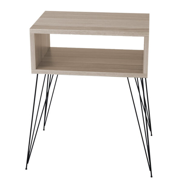 Nightstand Naida pakoworld grey-beige-black 45x30x59cm 120-000141